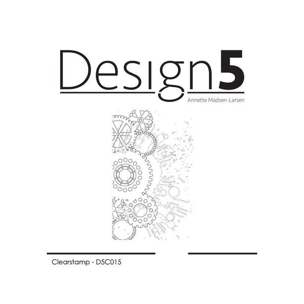 Design5 Clearstamp - Mixed Media Gears- D5C015