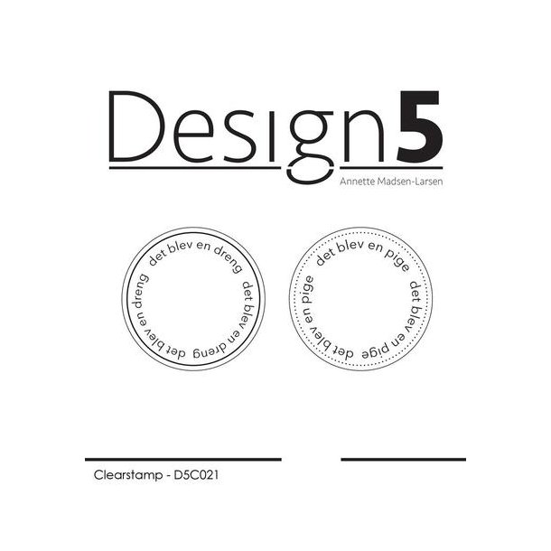 Design5 Clearstamp - Circles En dreng-En pige  - D5C021