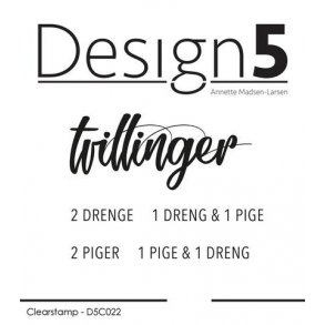 Design5 Clearstamp - Tvillinger  - D5C022