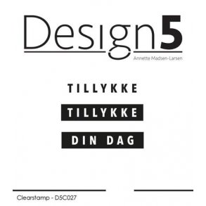 Design5 Clearstamp - Tillykke - D5C027