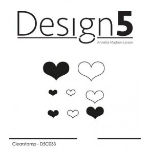 Design5 Clearstamp - Hearts - D5C033