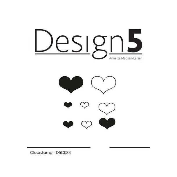 Design5 Clearstamp - Hearts - D5C033