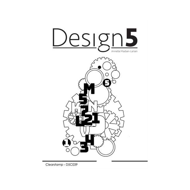 Design5 Clearstamp - Gears &amp; Numbers - D5C039