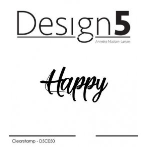 Design5 Clearstamp - Happy - D5C050