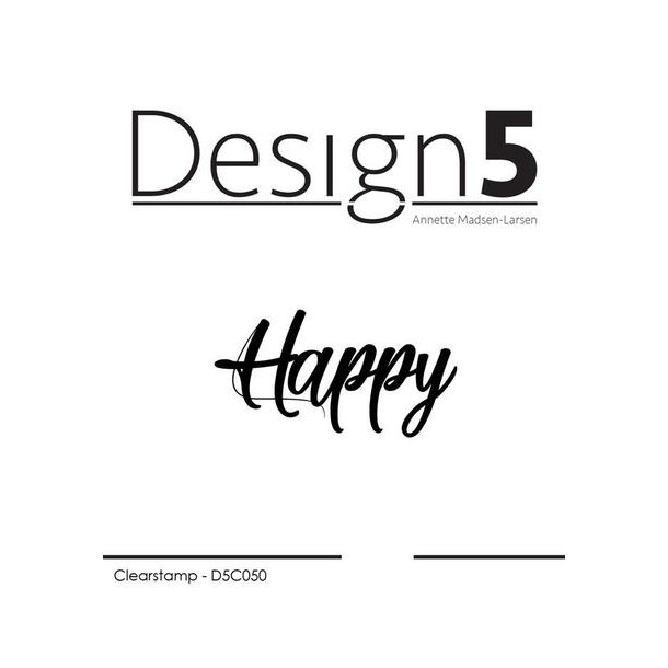 Design5 Clearstamp - Happy - D5C050