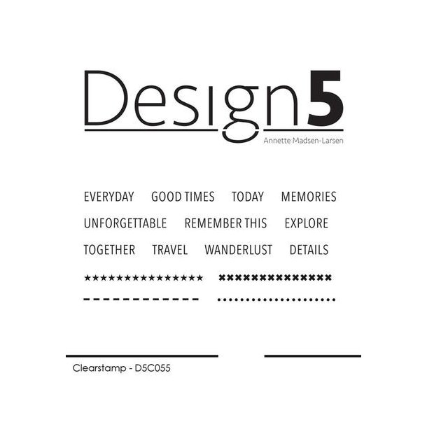 Design5 Clearstamp - Small sentences - D5C055