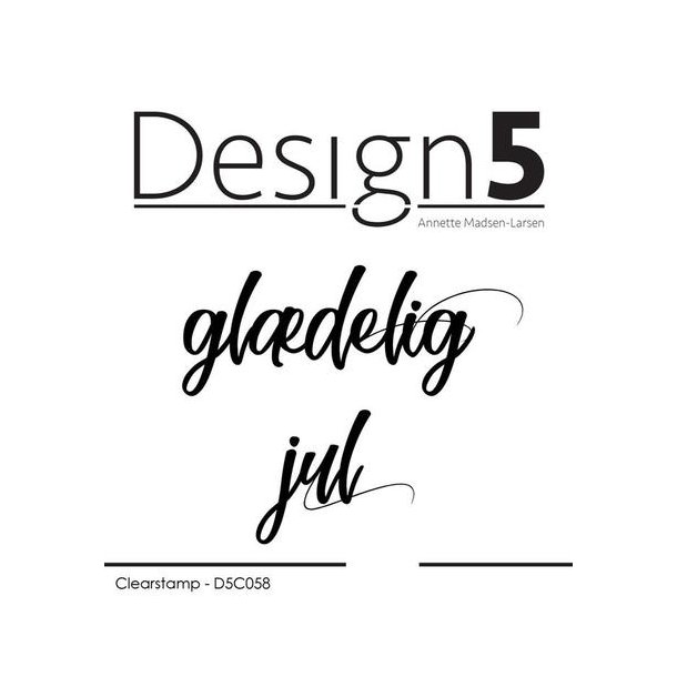 Design5 Clearstamp - Gldelig Jul - D5C058