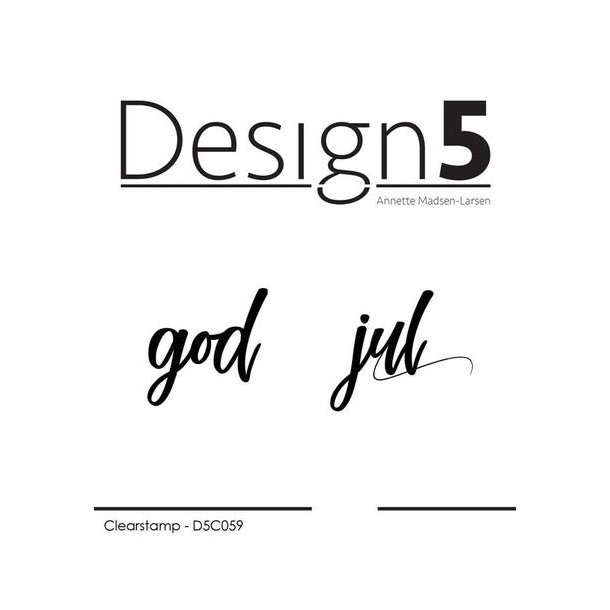 Design5 Clearstamp - God Jul - D5C059