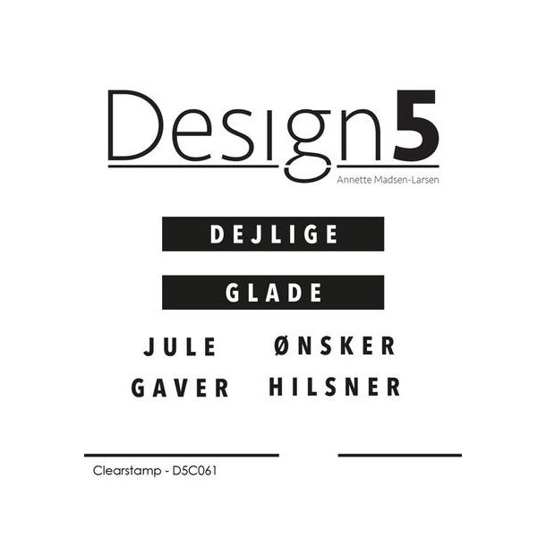 Design5 Clearstamp - Danske Boxord - D5C061