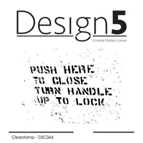 Design5 Clearstamp - Mixed Media - Push Here - D5C064