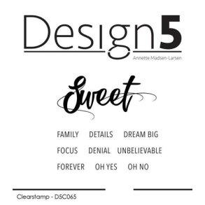 Design5 Clearstamp - Sweet and small words- D5C065