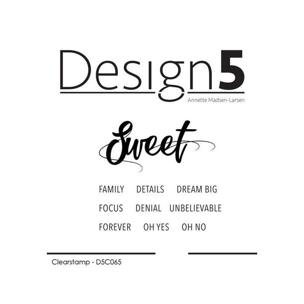 Design5 Clearstamp - Sweet and small words- D5C065