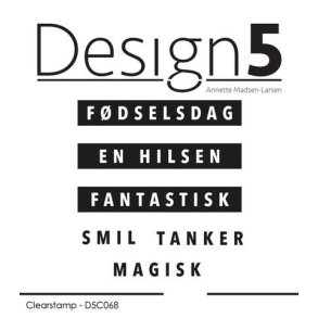 Design5 Clearstamp - Danske boxord - D5C068