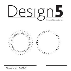 Design5 Clearstamp - Basis Cirkler - Tiden g�r, klokken sl�r - D5C069