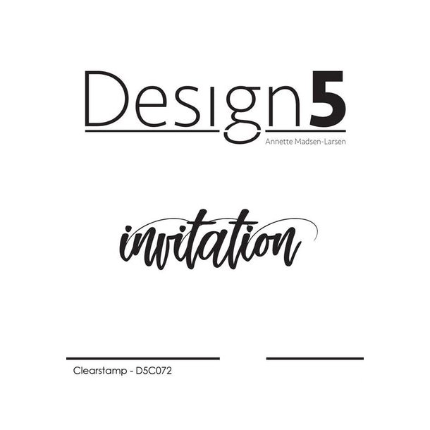 Design5 Clearstamp - invitation - D5C072