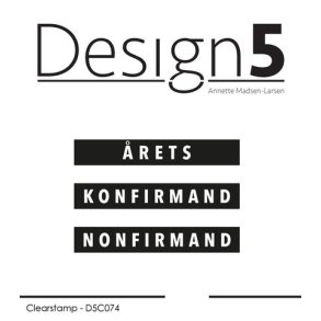 Design5 Clearstamp - Danske boxord - D5C074