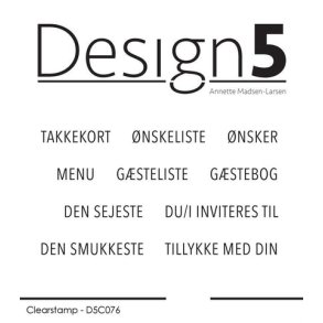 Design5 Clearstamp - festtekster - D5C076