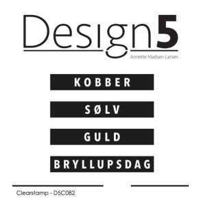 Design5 Clearstamp - Danske boxord - D5C082