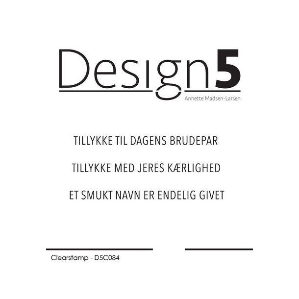 Design5 Clearstamp - Danske tekster - D5C084