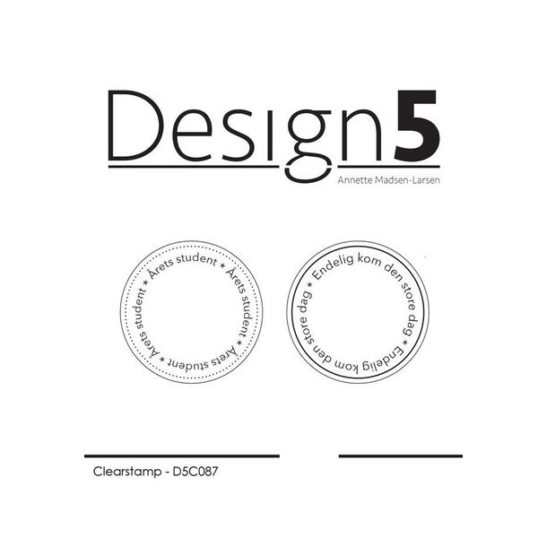 Design5 Clearstamp - Circles - Student &amp; endelig kom - D5C087