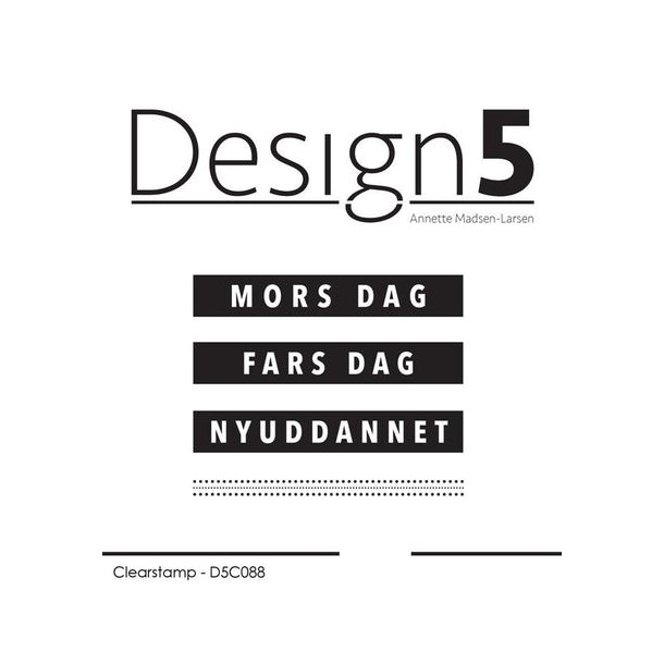 Design5 Clearstamp - Danske Boxord - D5C088