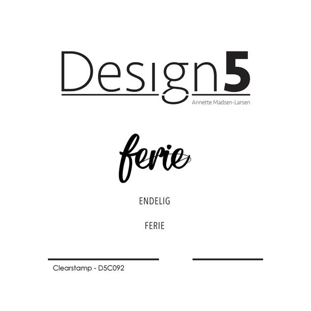 Design5 clearstamp "ferie" D5C092