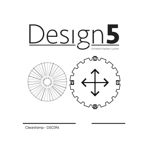 Design5 clearstamp "Compass &amp; Stripe circle" D5C096