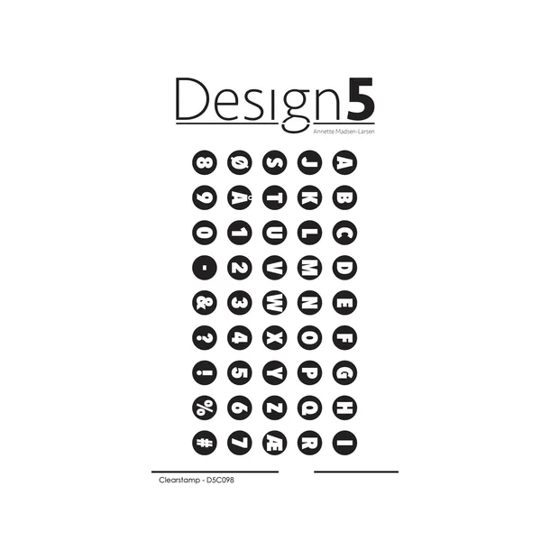 Design5 clearstamp "Circle Box Alphabet" D5C098