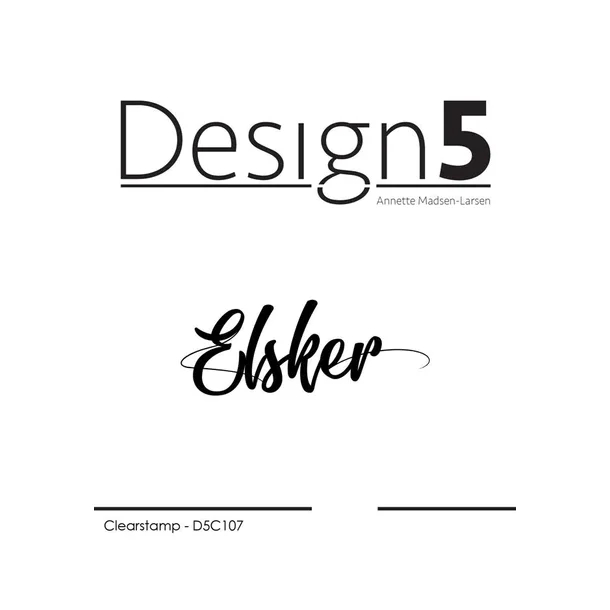 Design5 clearstamp "Elsker" D5C107