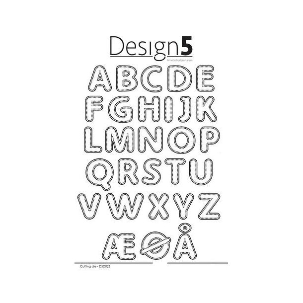 Design5 Dies - Dotted Alphabet - Upper Case - D5D025