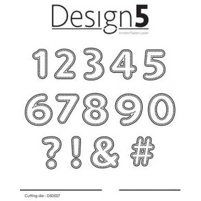 Design5 Dies - Dotted Numbers - D5D027