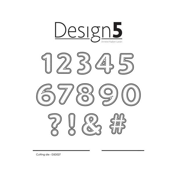 Design5 Dies - Dotted Numbers - D5D027