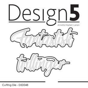  Design5 Dies - Skyggedies - Tvillinger + Fantastisk - D5D048
