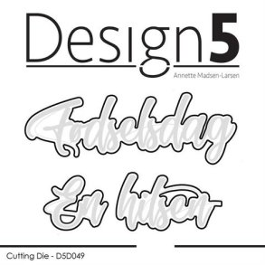 Design5 Dies - Skyggedies - F�dselsdag + En hilsen - D5D049