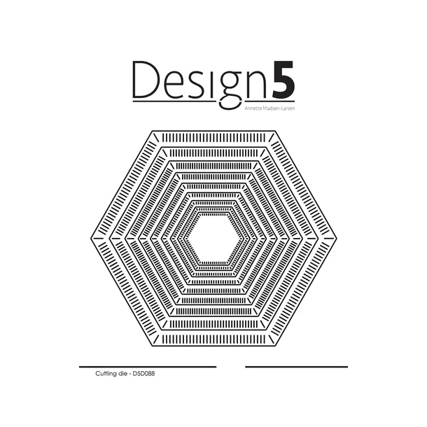 Design5 dies "Hexagonframe - Stripes" D5D088