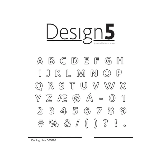 Design5 dies "Rounded Alphabet - Medium" D5D105