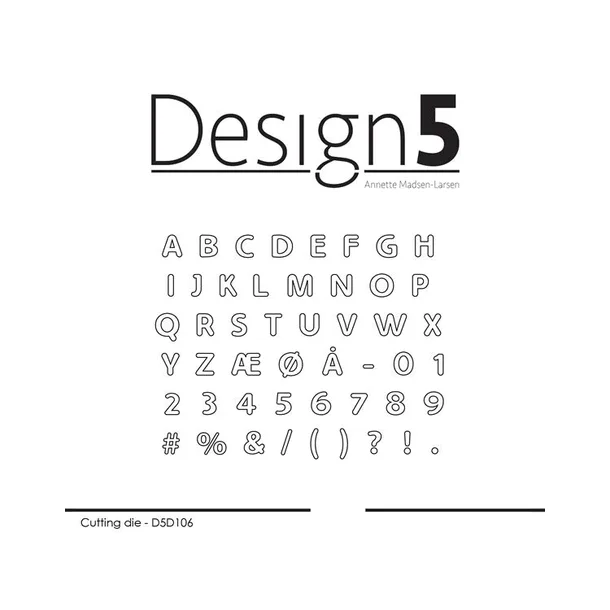 Design5 dies "Rounded Alphabet - Small" D5D106