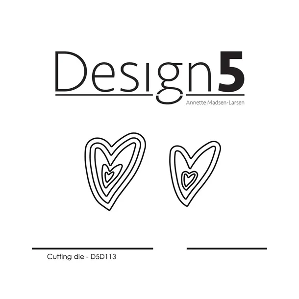 Design5 dies "Crazy Hearts" D5D113