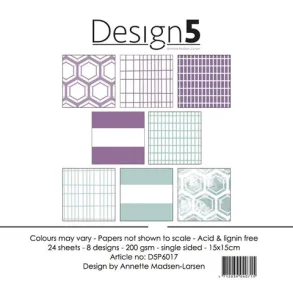 Design5 Paperpad 15x15cm - Purple Sky D5P6017