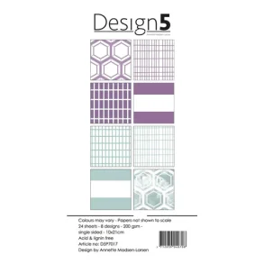 Design5 Paperpad 10x21cm -  Purple Sky  D5P7017