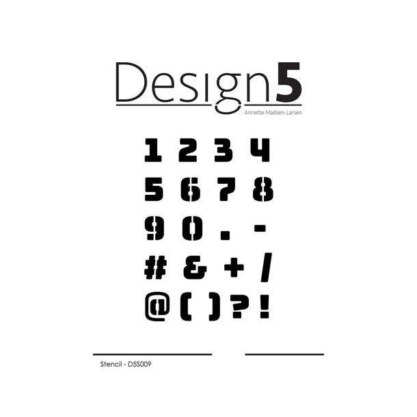 Design5 Stencil - Numbers  -  D5S009