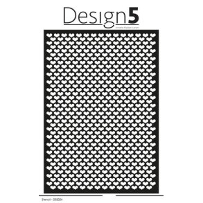 Design5 Stencil - Small Hearts  -  D5S024