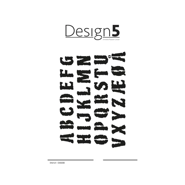 Design5 Stencil - Letters  -  D5S030