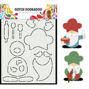 Dutch Doobadoo Card Art A5 Built up Cooking Gnome  - 470.784.051