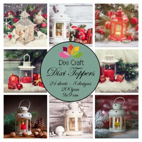 Dixi Craft Toppers 9x9cm 24 ark ET0343