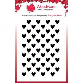 Woodware Clearstamp - FRM030 - Mini Heart Background