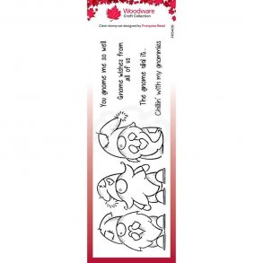 Woodware Clearstamp - FRS406 - Three Gnomes