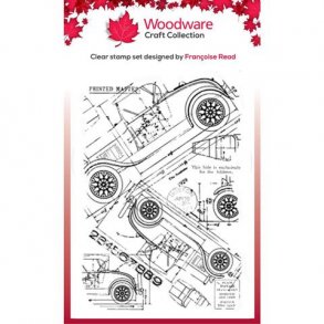 Woodware Clearstamp - FRS842 - Blueprint Background
