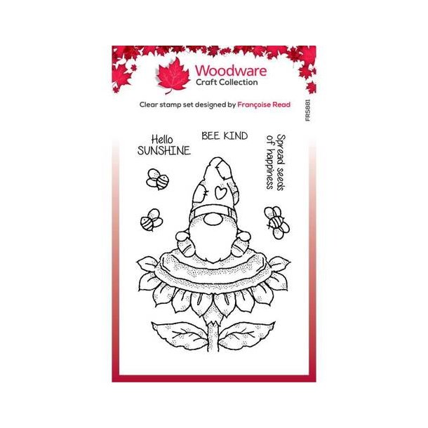 Woodware Clearstamp - FRS881 - Sunflower Gnome 