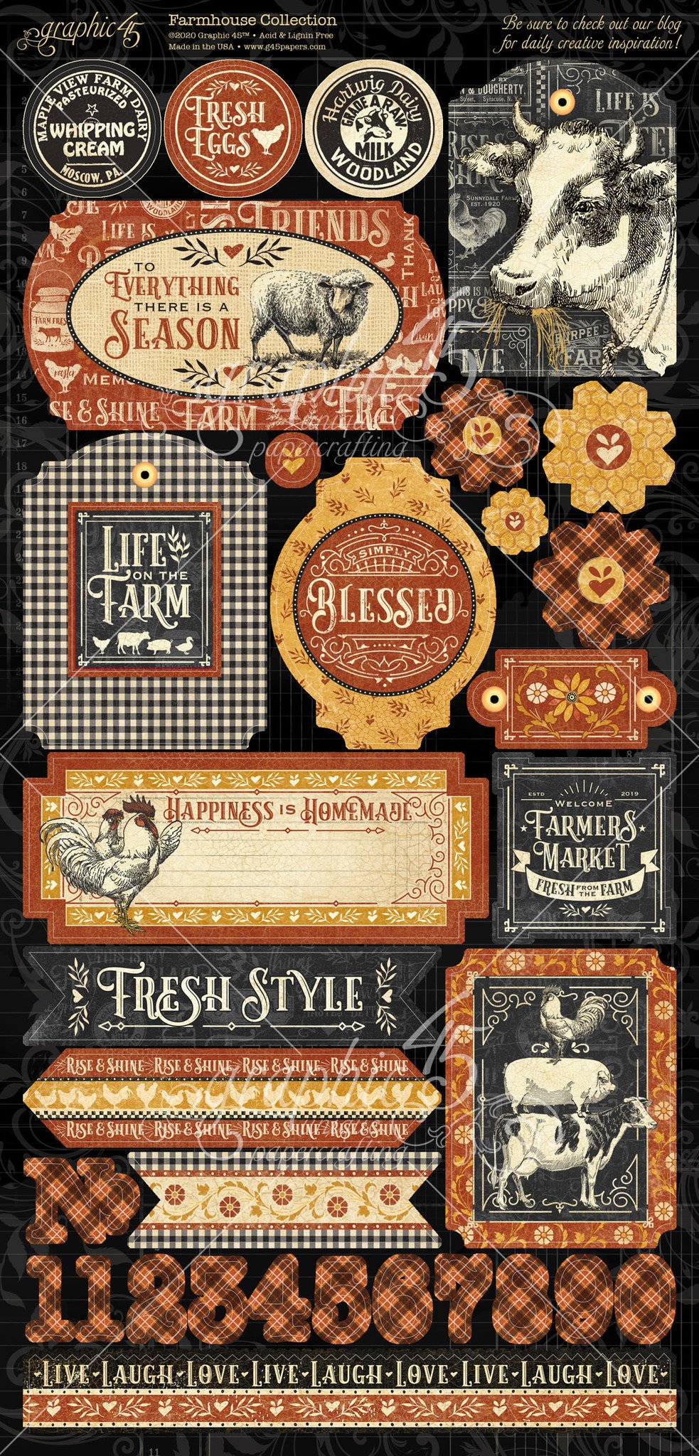 Graphic 45 Farmhouse Stickers - Graphic 45 Stickers - LARSEN HOBBY